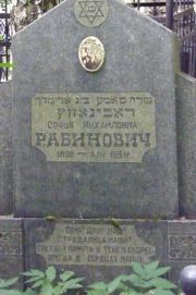 Рабинович Софья Михайловна, Москва, Востряковское кладбище